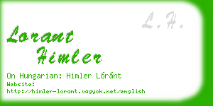 lorant himler business card